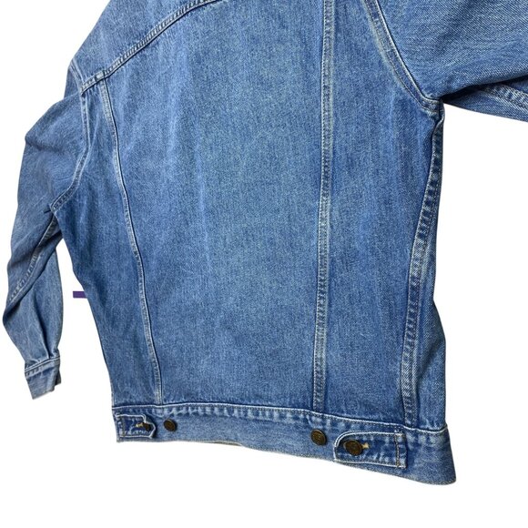 Vtg 80s Guess George Marciano Jean Trucker Jacket M Denim USA 1986 Preppy Cowboy - Picture 15 of 16